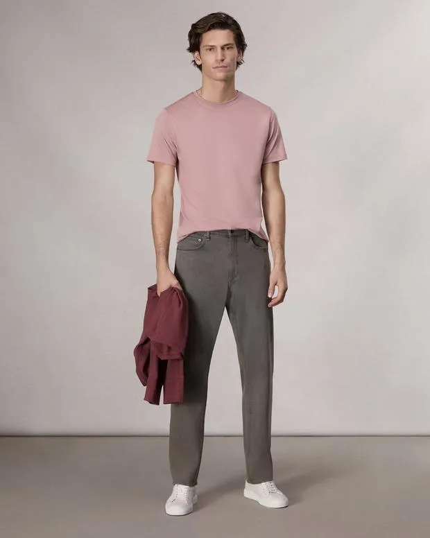 Men TShirts and Henleys Rag and Bone Pima Cotton TShirt Washed Rose