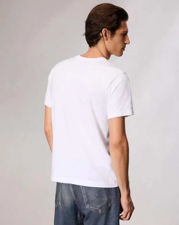 Men TShirts and Henleys Rag and Bone Rb Number 3 TShirt Washed White
