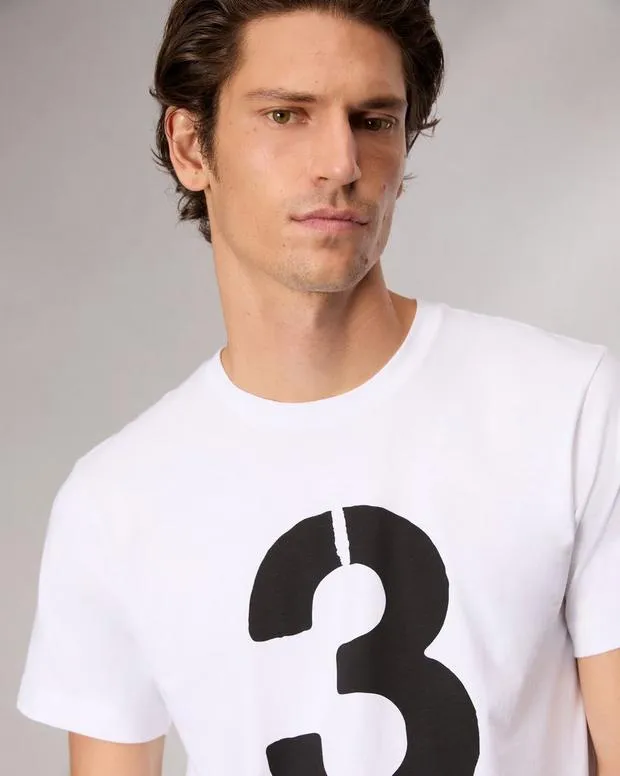 Men TShirts and Henleys Rag and Bone Rb Number 3 TShirt Washed White