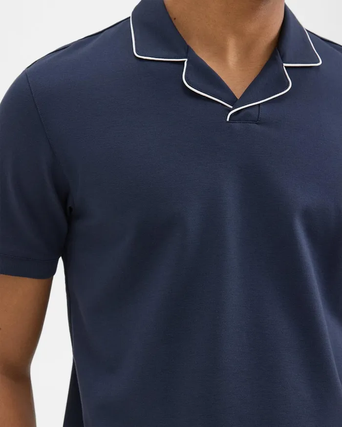Men TShirts Polos Theory Johnny Collar Polo In Relay Jersey Baltic