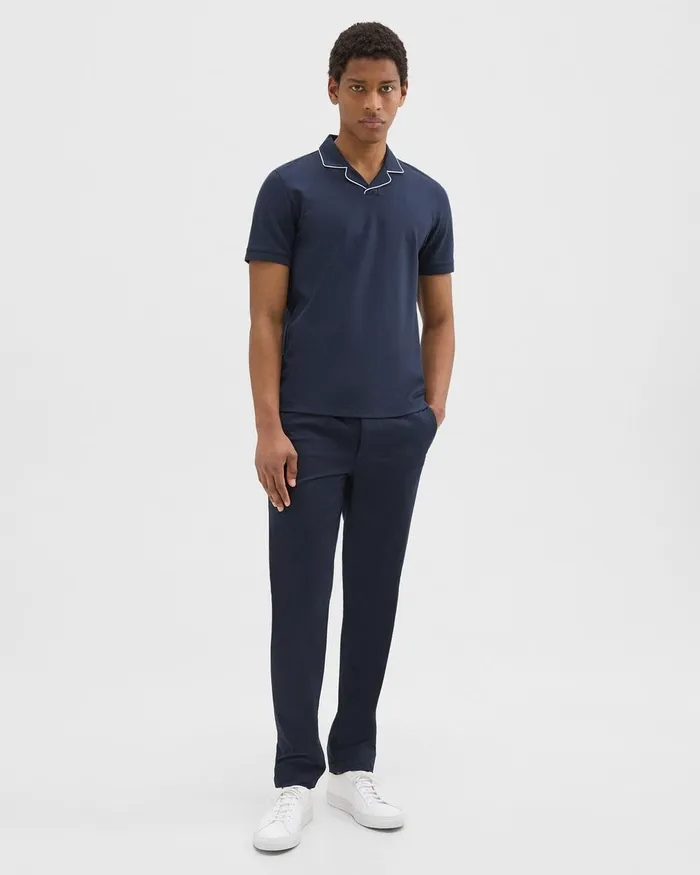 Men TShirts Polos Theory Johnny Collar Polo In Relay Jersey Baltic