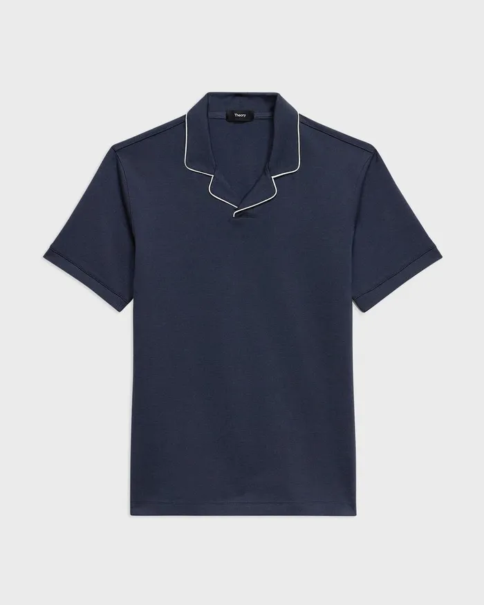Men TShirts Polos Theory Johnny Collar Polo In Relay Jersey Baltic