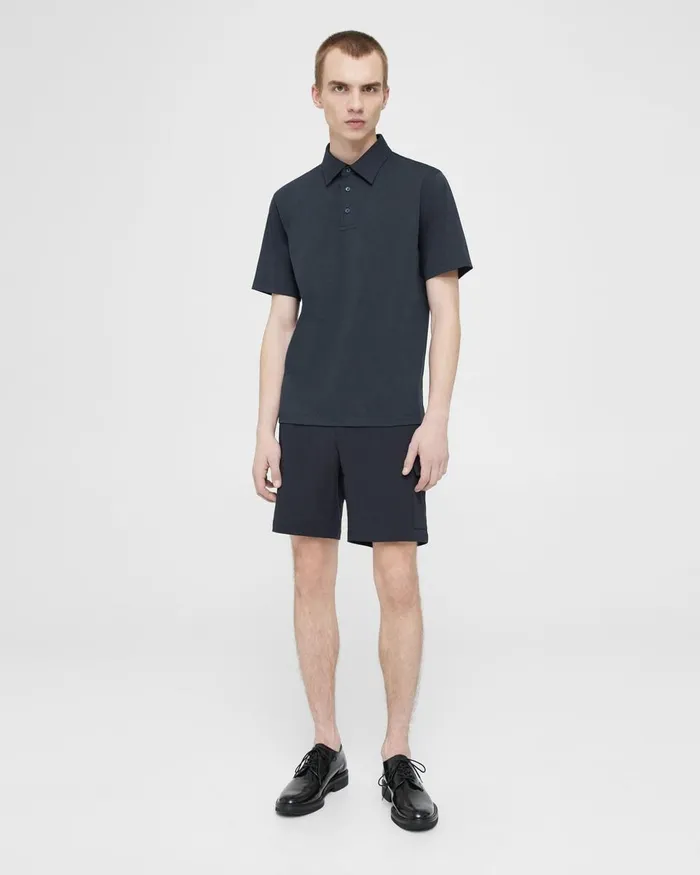 Men TShirts Polos Theory Ronan Polo Shirt In Structure Knit Eclipse