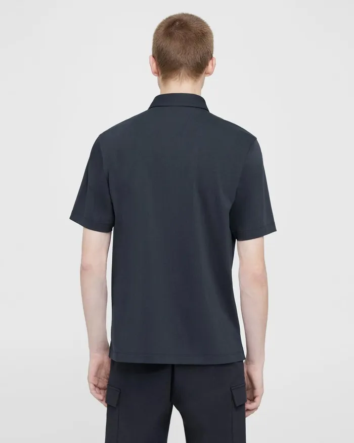 Men TShirts Polos Theory Ronan Polo Shirt In Structure Knit Eclipse