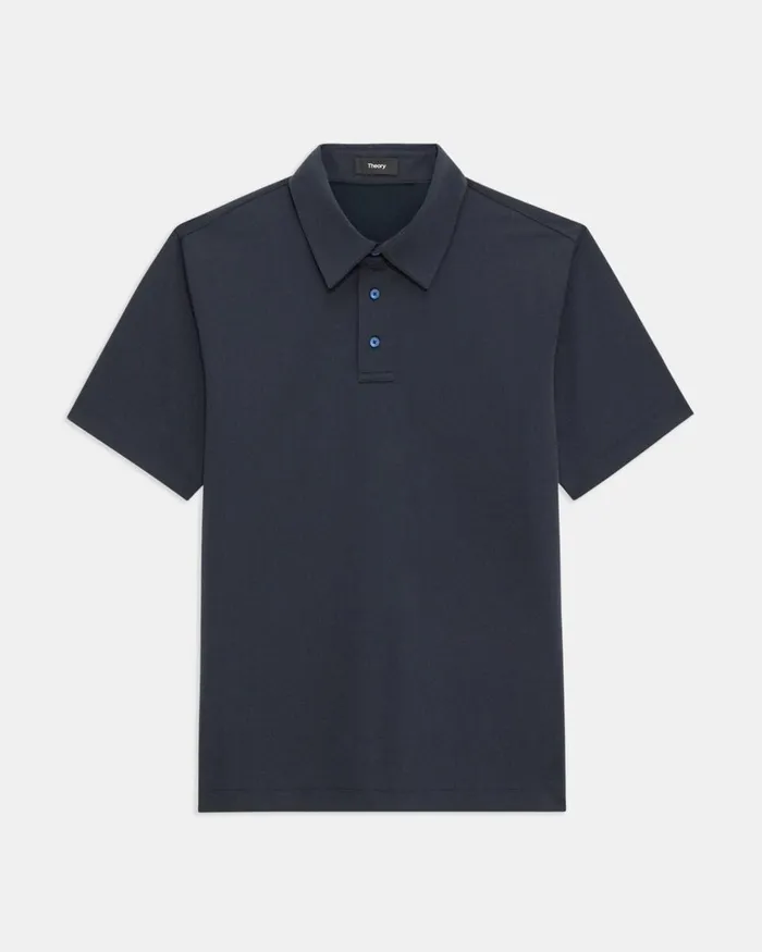 Men TShirts Polos Theory Ronan Polo Shirt In Structure Knit Eclipse