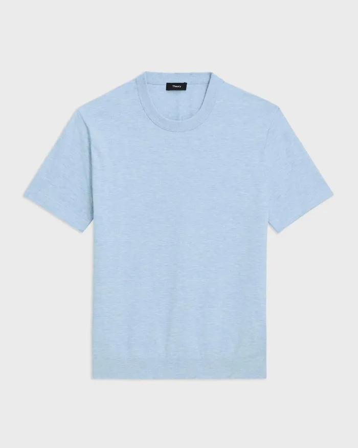 Men TShirts Polos Theory Sarior Tee In Light Bilen Skylight Melange