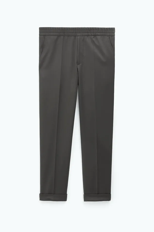 Men Terry Cropped Trousers Dark Forest Green Filippa K Trousers