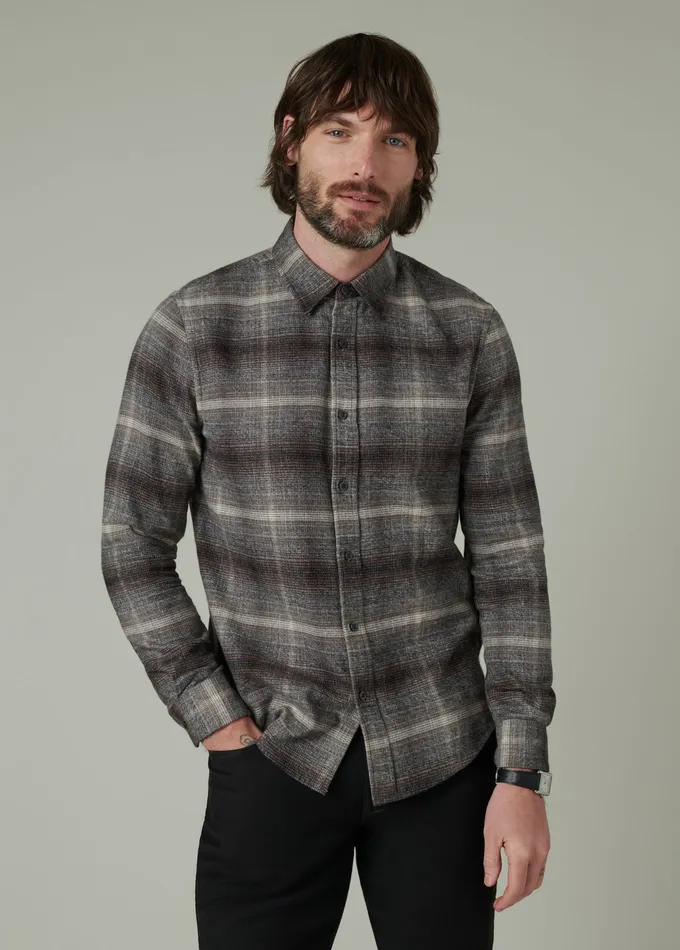 Men Tops Tees Joe8217s Jeans OLIVER FLANNEL SHIRT Ombre Plaid