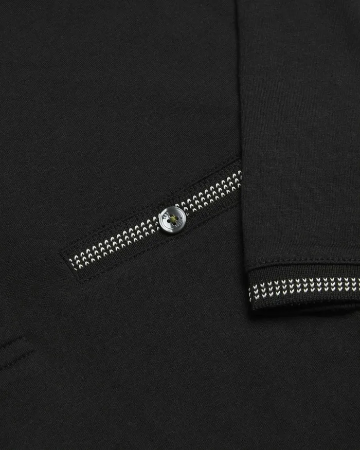 Men TORTILA 8211 Polo Shirt With Striped Details Black Ted Baker Tops