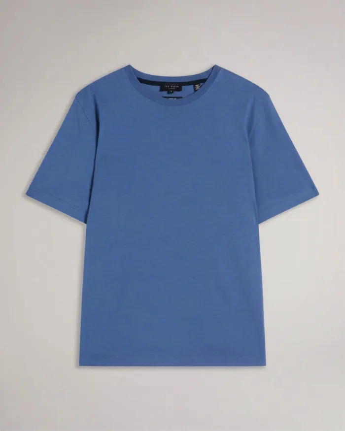 Men TYWINN 8211 Short Sleeve Regular Fit Plain Tshirt Blue Ted Baker Tops