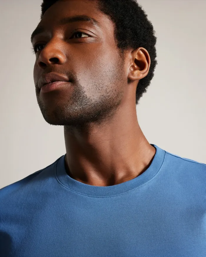 Men TYWINN 8211 Short Sleeve Regular Fit Plain Tshirt Blue Ted Baker Tops Men TYWINN 8211 Short Sleeve Regular Fit Plain Tshirt Blue Ted Baker Tops