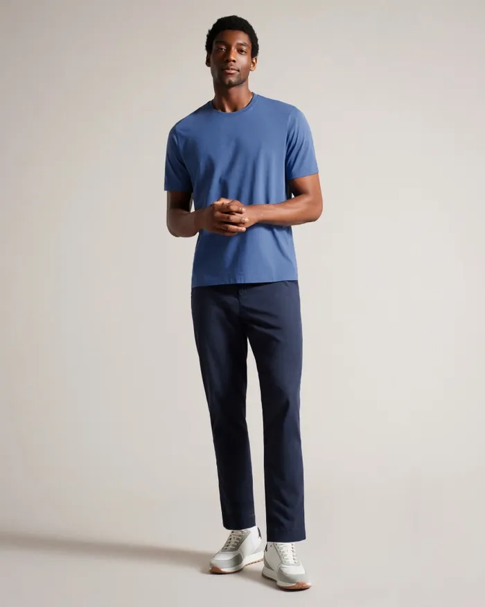 Men TYWINN 8211 Short Sleeve Regular Fit Plain Tshirt Blue Ted Baker Tops Men TYWINN 8211 Short Sleeve Regular Fit Plain Tshirt Blue Ted Baker Tops