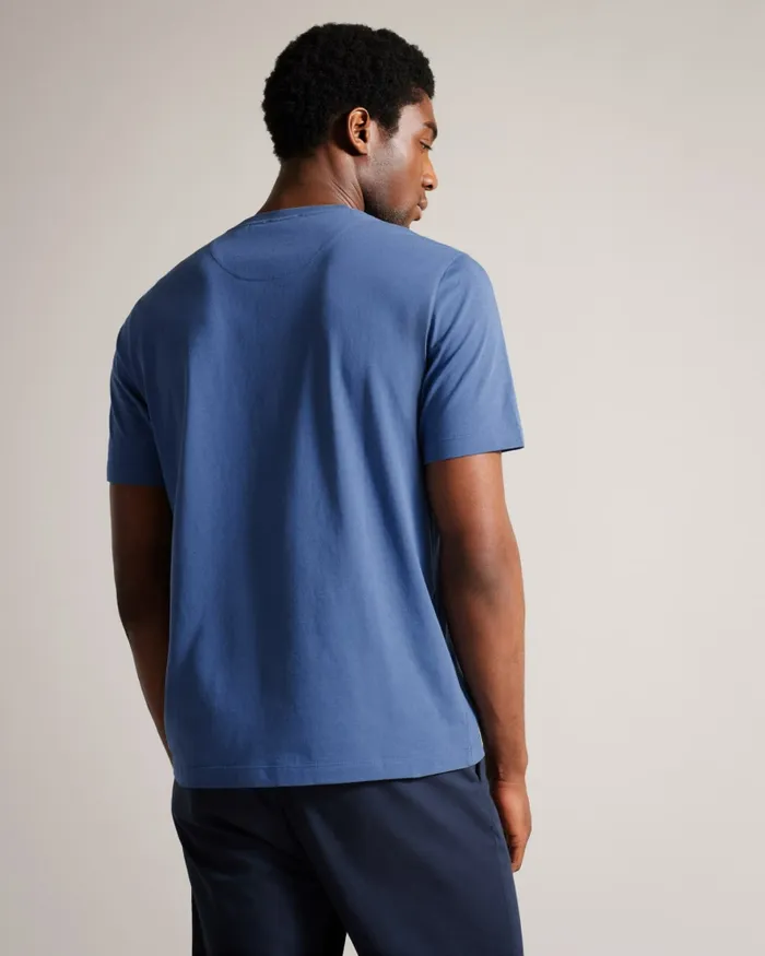 Men TYWINN 8211 Short Sleeve Regular Fit Plain Tshirt Blue Ted Baker Tops Men TYWINN 8211 Short Sleeve Regular Fit Plain Tshirt Blue Ted Baker Tops