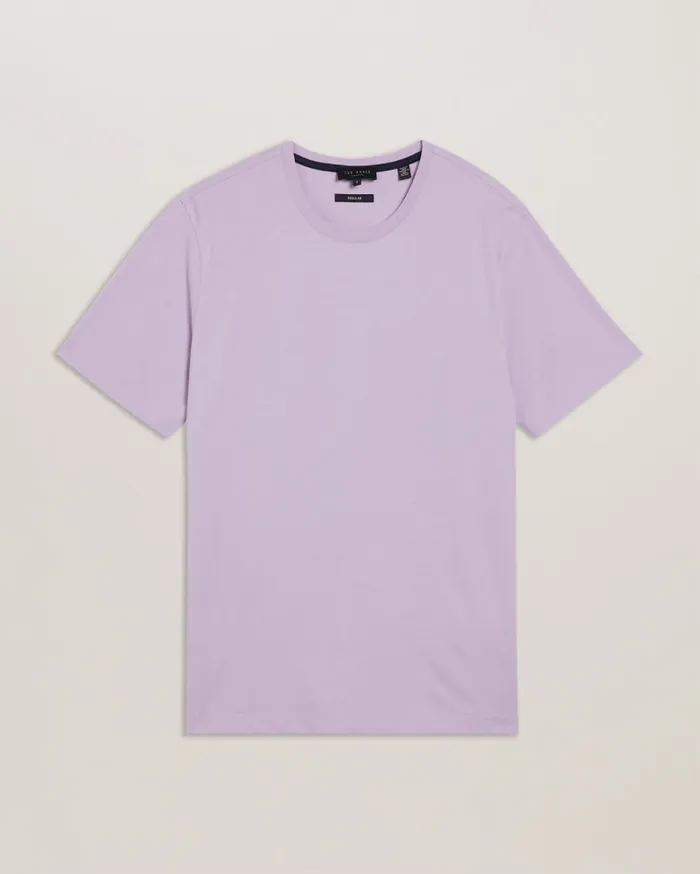Men TYWINN 8211 Short Sleeve Regular Fit Plain Tshirt Lilac Ted Baker Tops