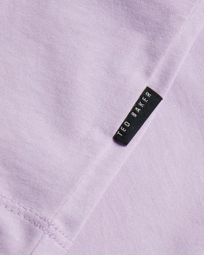 Men TYWINN 8211 Short Sleeve Regular Fit Plain Tshirt Lilac Ted Baker Tops