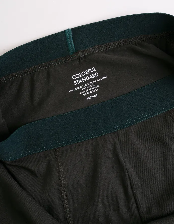 Men Underwear Colorfulstandard Classic Organic Boxer Briefs 8211 Hunter Green