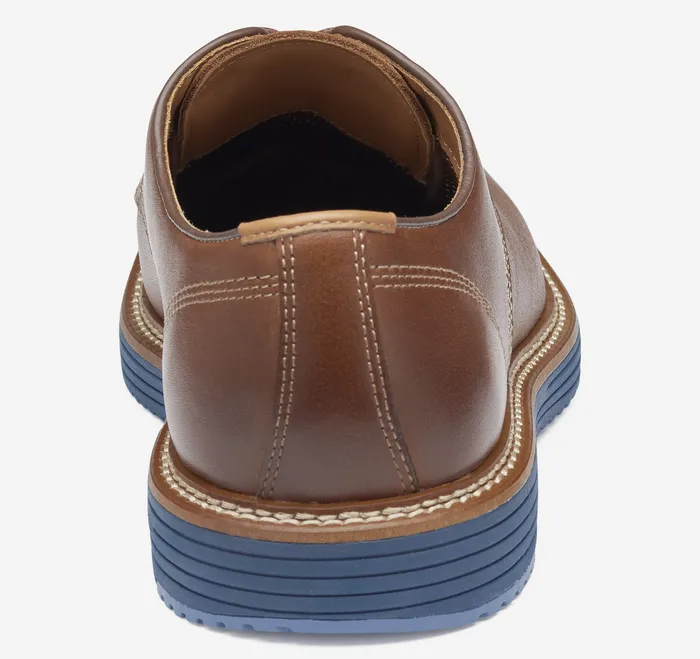 Men Upton Plain Toe Tan Full GrainBlue Sole Shoes Johnston and Murphy