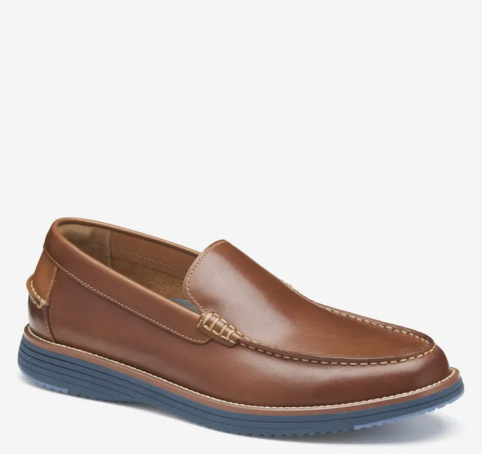 Men Upton Venetian Loafer Tan Full GrainBlue Sole SlipOns and Loafers Johnston and Murphy Men Upton Venetian Loafer Tan Full GrainBlue Sole SlipOns and Loafers Johnston and Murphy