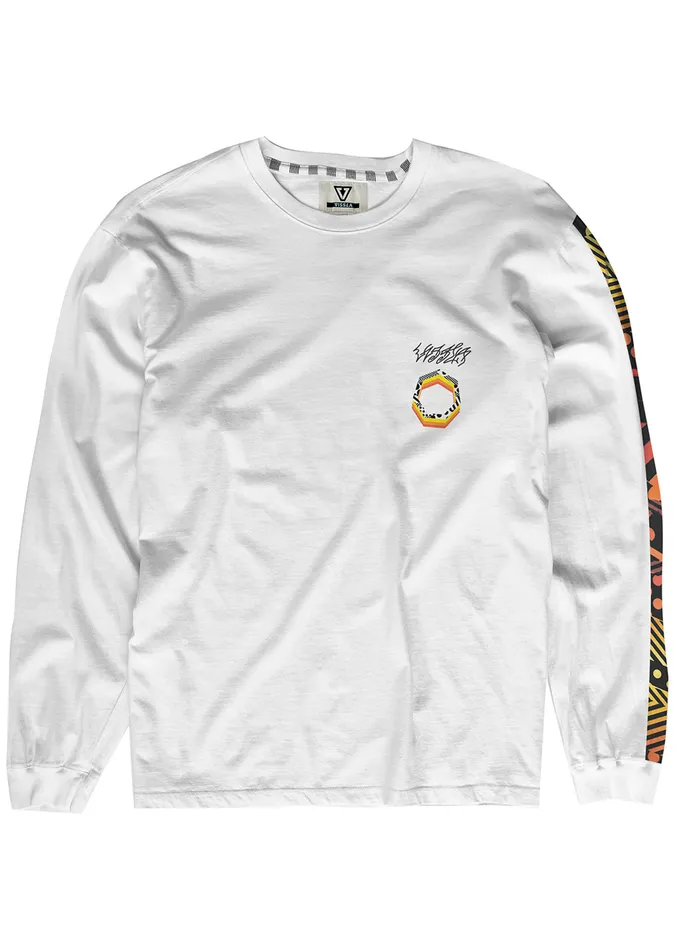 Men Vissla Woodside Ls Tee White Long Sleeve Tees Men Vissla Woodside Ls Tee White Long Sleeve Tees
