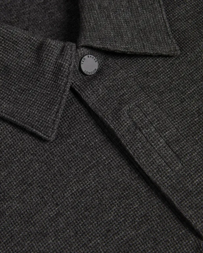 Men WAVELO 8211 Long Sleeve Regular Fit Polo Shirt Greymarl Ted Baker Polo Shirts