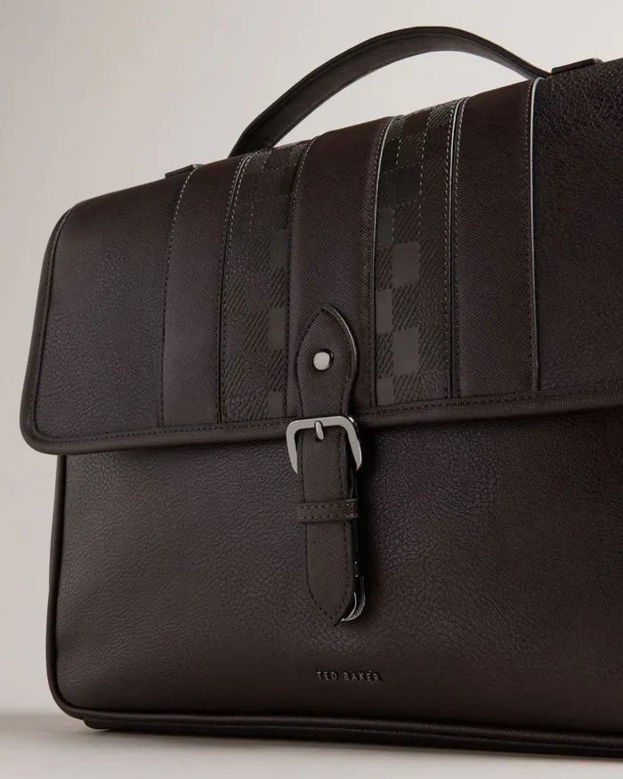 Men WAYVEES 8211 House Check PU Satchel Brownchocolate Ted Baker Document Bags Men WAYVEES 8211 House Check PU Satchel Brownchocolate Ted Baker Document Bags