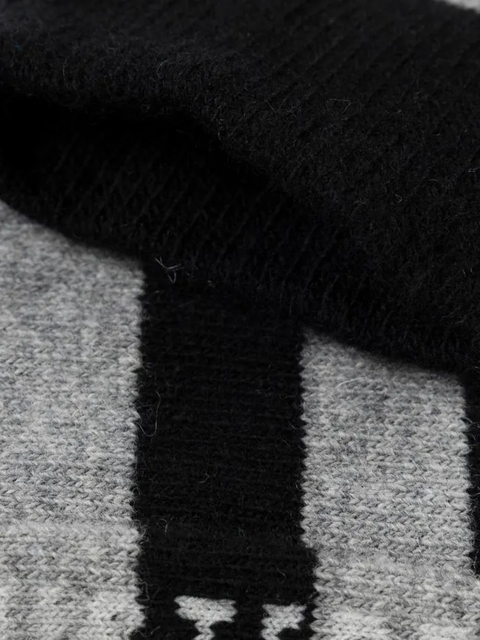 MenWomen Classic Wool Striped Sock Blackgrey Finisterre Socks