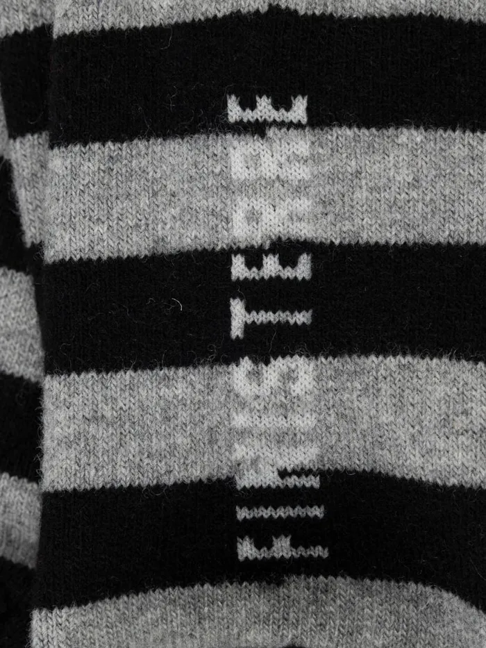 MenWomen Classic Wool Striped Sock Blackgrey Finisterre Socks