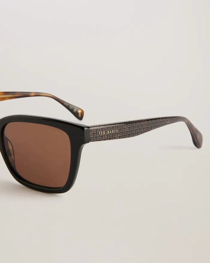 MenWomen DOMINE 8211 Classic Square Frame Sunglasses Black Ted Baker Sunglasses