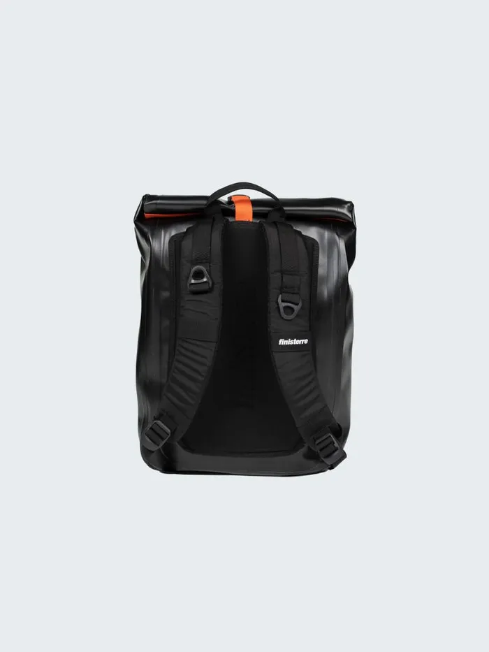 MenWomen Drift 20L Waterproof Roll Top Backpack Black Finisterre Bags