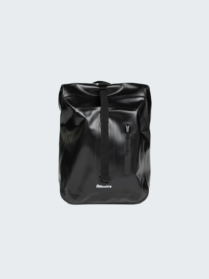 MenWomen Drift 20L Waterproof Roll Top Backpack Black Finisterre Bags