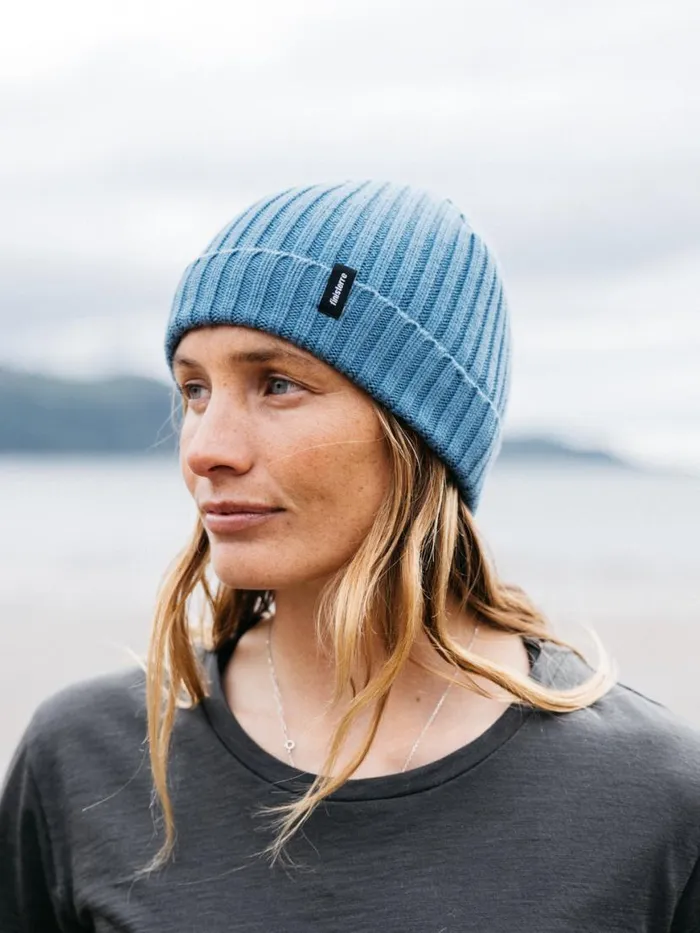 MenWomen Fisherman Beanie Storm Blue Finisterre Hats and Beanies