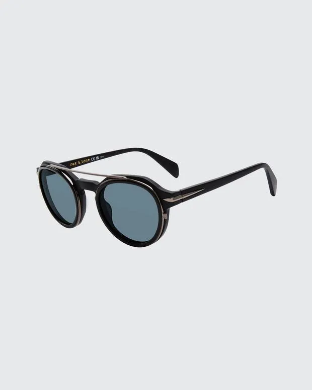 MenWomen Sunglasses Rag and Bone Raine Black