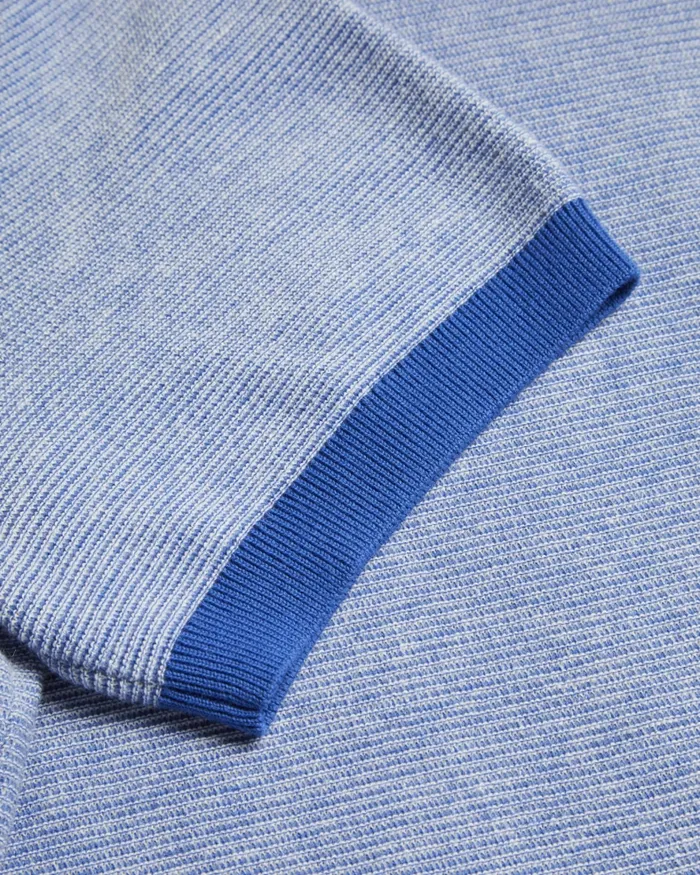 Men WULDER 8211 Open Neck Knitted Polo Shirt Sky Blue Ted Baker Jumpers and Knitwear Men WULDER 8211 Open Neck Knitted Polo Shirt Sky Blue Ted Baker Jumpers and Knitwear