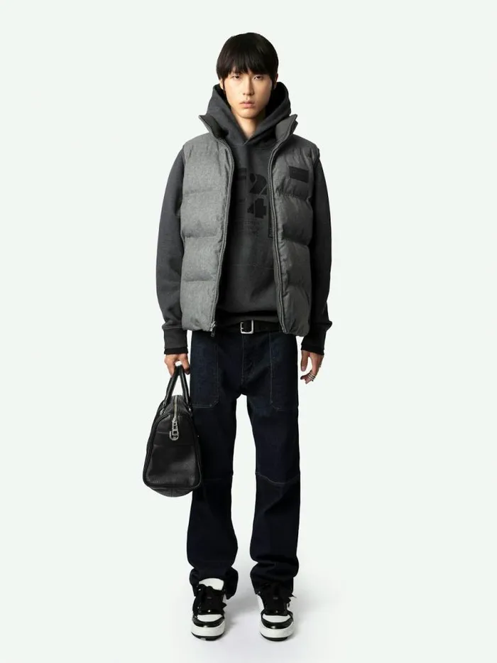 Men Zadig and Voltaire Jackets and Coats Bob Gilet Grey