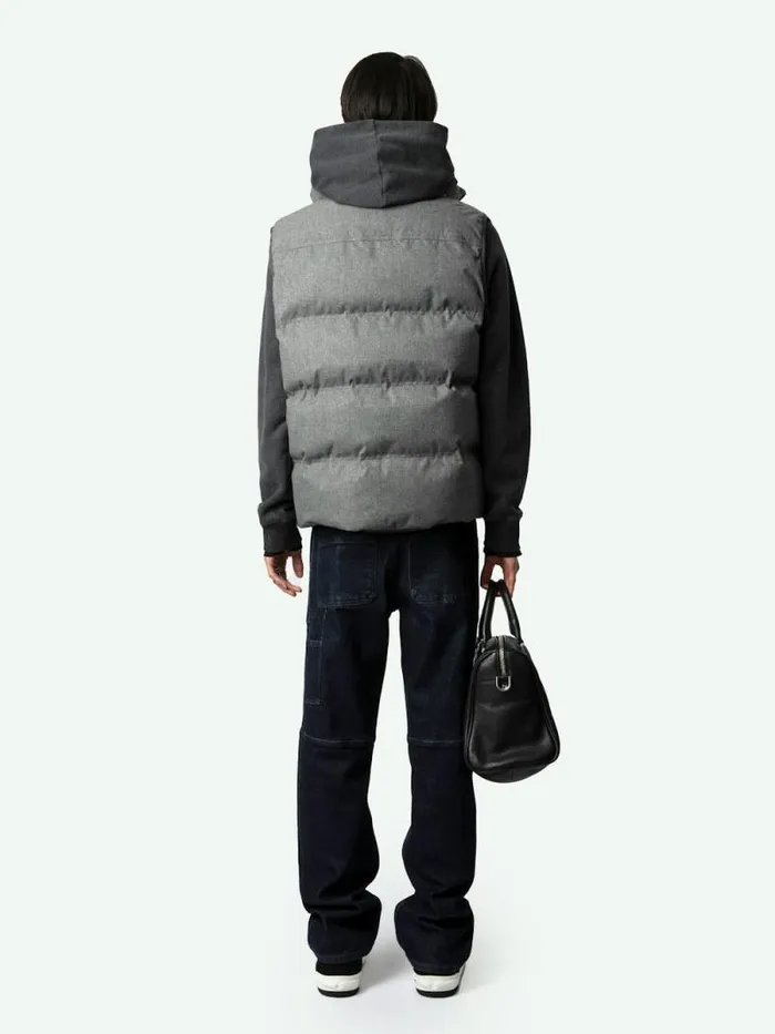 Men Zadig and Voltaire Jackets and Coats Bob Gilet Grey