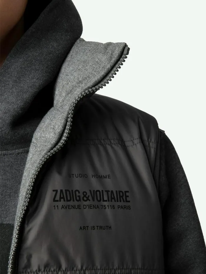 Men Zadig and Voltaire Jackets and Coats Bob Gilet Grey