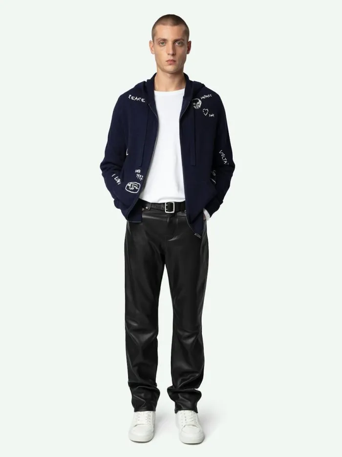 Men Zadig and Voltaire Sweaters and Cardigans Clash Cardigan Encre