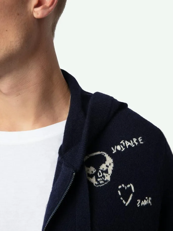 Men Zadig and Voltaire Sweaters and Cardigans Clash Cardigan Encre
