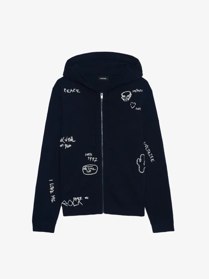 Men Zadig and Voltaire Sweaters and Cardigans Clash Cardigan Encre