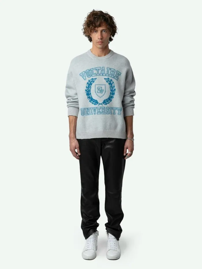 Men Zadig and Voltaire Sweaters and Cardigans Marko Sweater Light Grey