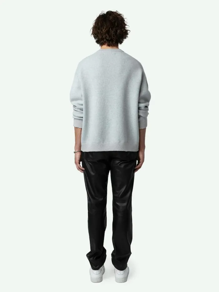 Men Zadig and Voltaire Sweaters and Cardigans Marko Sweater Light Grey Men Zadig and Voltaire Sweaters and Cardigans Marko Sweater Light Grey