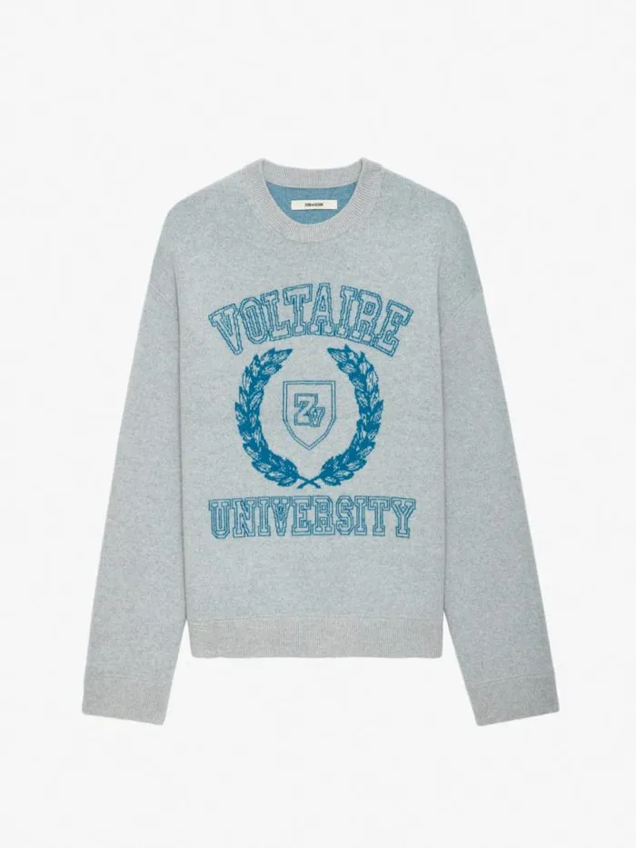 Men Zadig and Voltaire Sweaters and Cardigans Marko Sweater Light Grey Men Zadig and Voltaire Sweaters and Cardigans Marko Sweater Light Grey