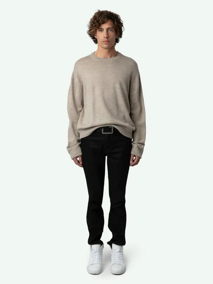 Men Zadig and Voltaire Sweaters and Cardigans Marko Sweater Oatmeal