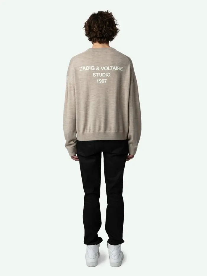 Men Zadig and Voltaire Sweaters and Cardigans Marko Sweater Oatmeal