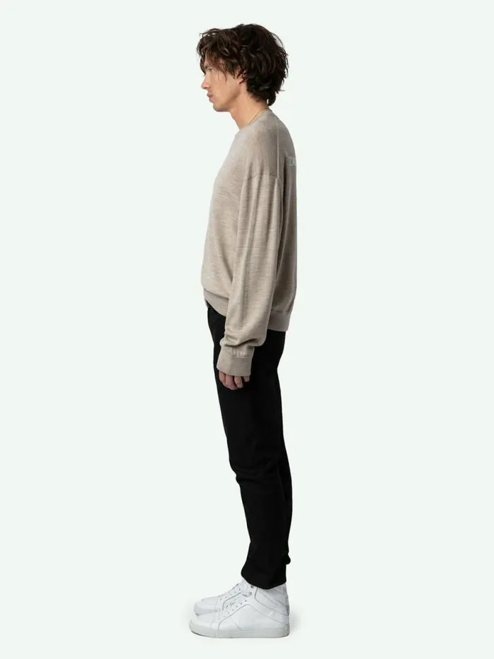 Men Zadig and Voltaire Sweaters and Cardigans Marko Sweater Oatmeal