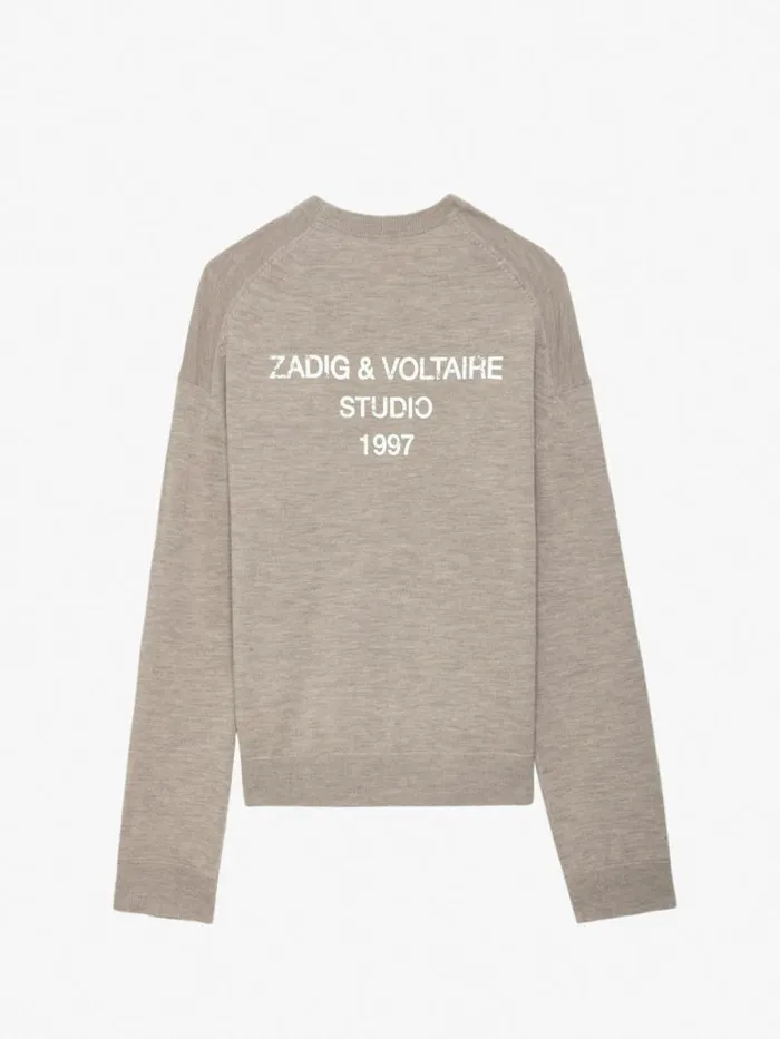 Men Zadig and Voltaire Sweaters and Cardigans Marko Sweater Oatmeal