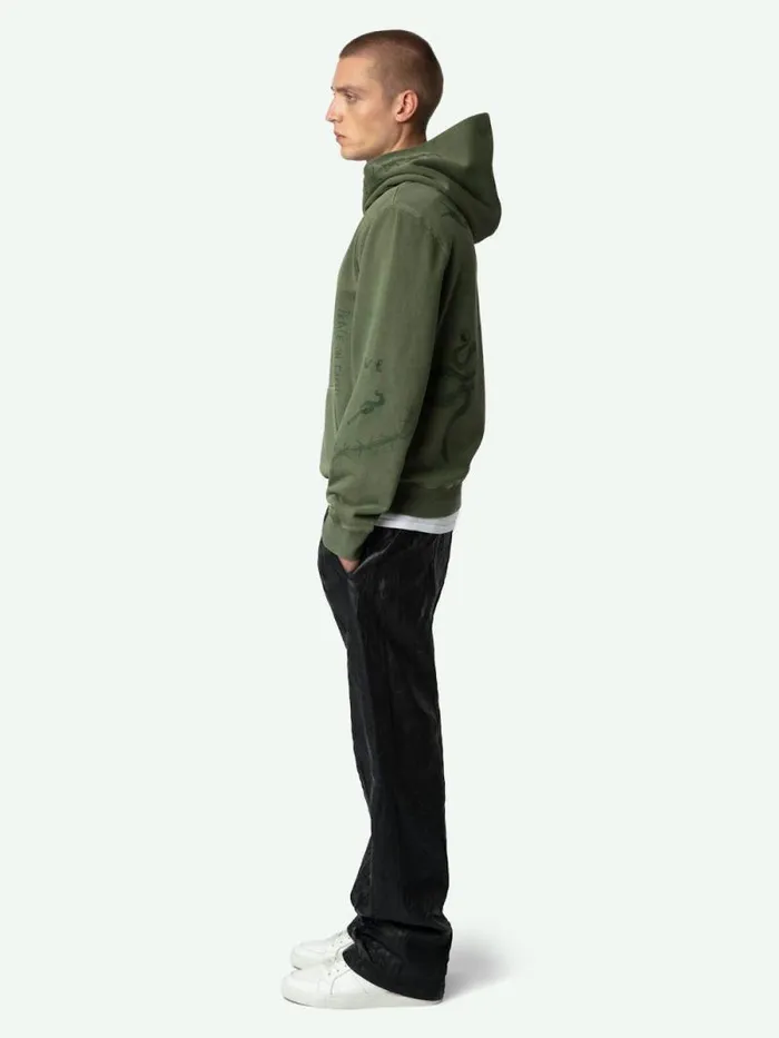 Men Zadig and Voltaire Sweatshirts and Hoodies Sanchi Sweatshirt Used Kaki Men Zadig and Voltaire Sweatshirts and Hoodies Sanchi Sweatshirt Used Kaki