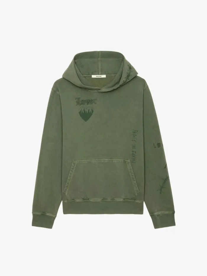 Men Zadig and Voltaire Sweatshirts and Hoodies Sanchi Sweatshirt Used Kaki Men Zadig and Voltaire Sweatshirts and Hoodies Sanchi Sweatshirt Used Kaki