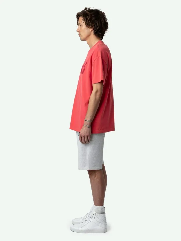 Men Zadig and Voltaire TShirts Teddy Skull Tshirt Poppy