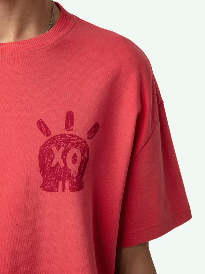 Men Zadig and Voltaire TShirts Teddy Skull Tshirt Poppy